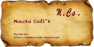 Muszka Csák névjegykártya